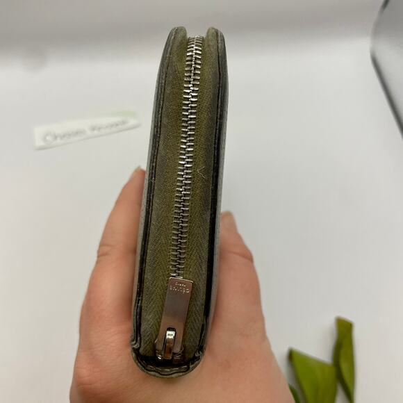 Celine Large Zip Around Wallet Multifuction Grained Calfskin Gray - Picture 5 of 16